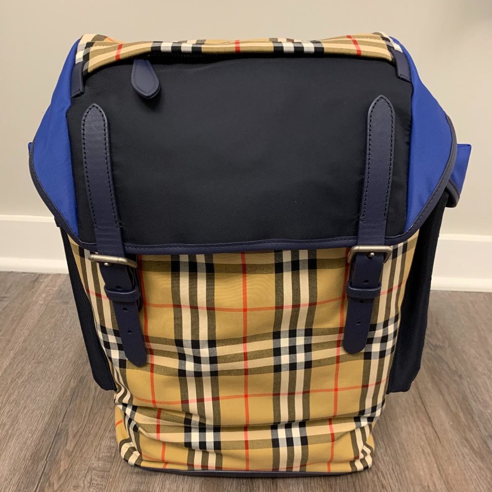 Burberry Medium Ranger Vintage Check Navy Backpack